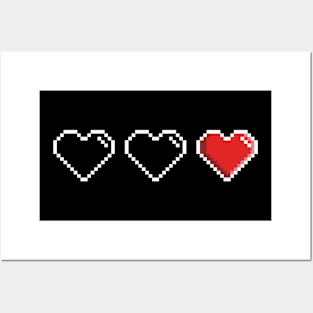 Pixel heart Posters and Art